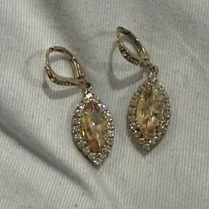 Elegant Gold and Silver Drop Earrings